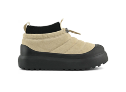 HOODY SNEAKER IN PELLE IMBOTTITA OATMEAL